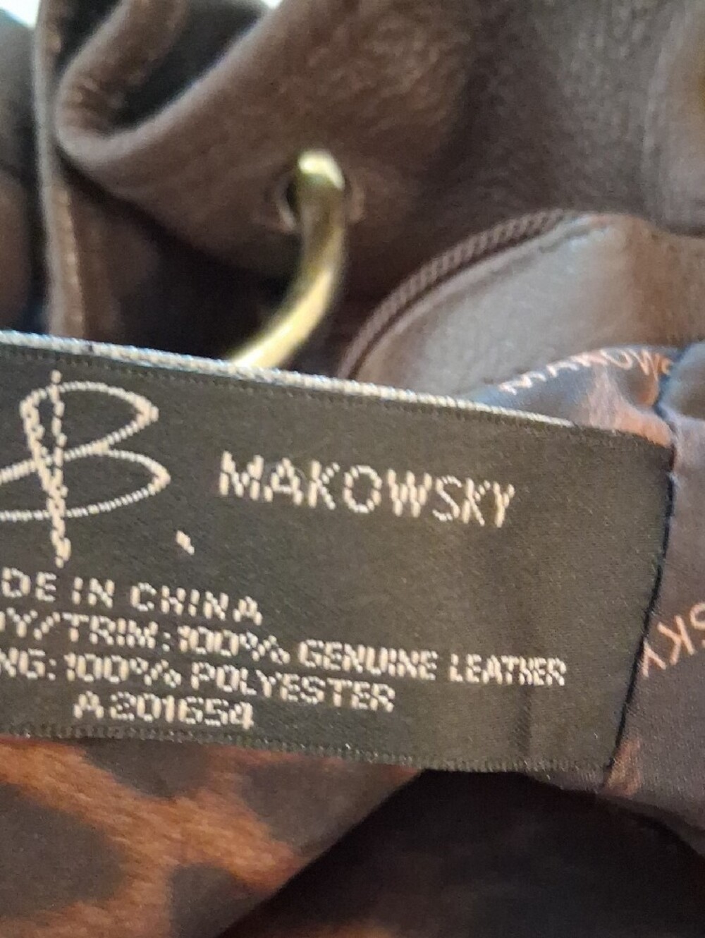 B. MAKOWSKY Vintage Brown Pebbled Leather Slouchy Shoulder Hobo Bag - Picture 8 of 11